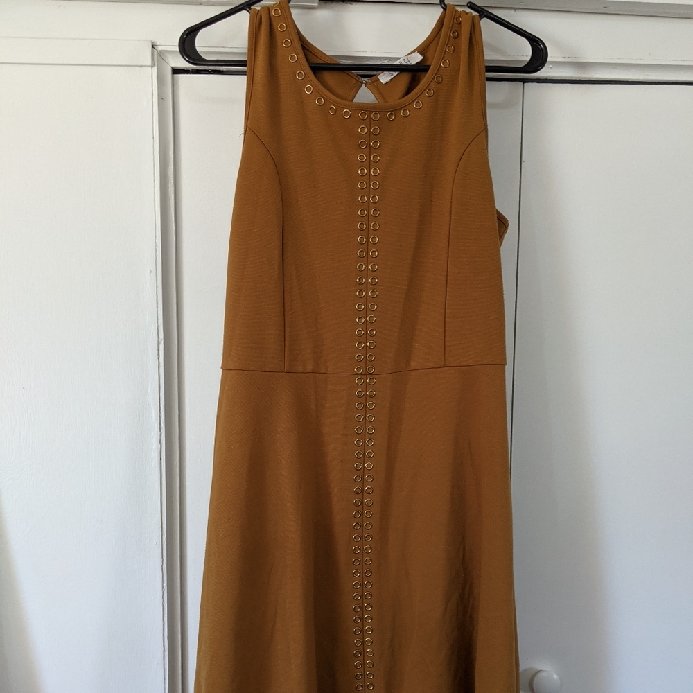 Brown above the knee dress